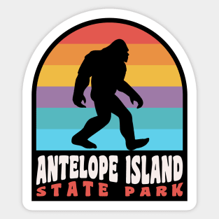 Antelope Island Camping Bigfoot Sasquatch Salt Lake City Utah Sticker